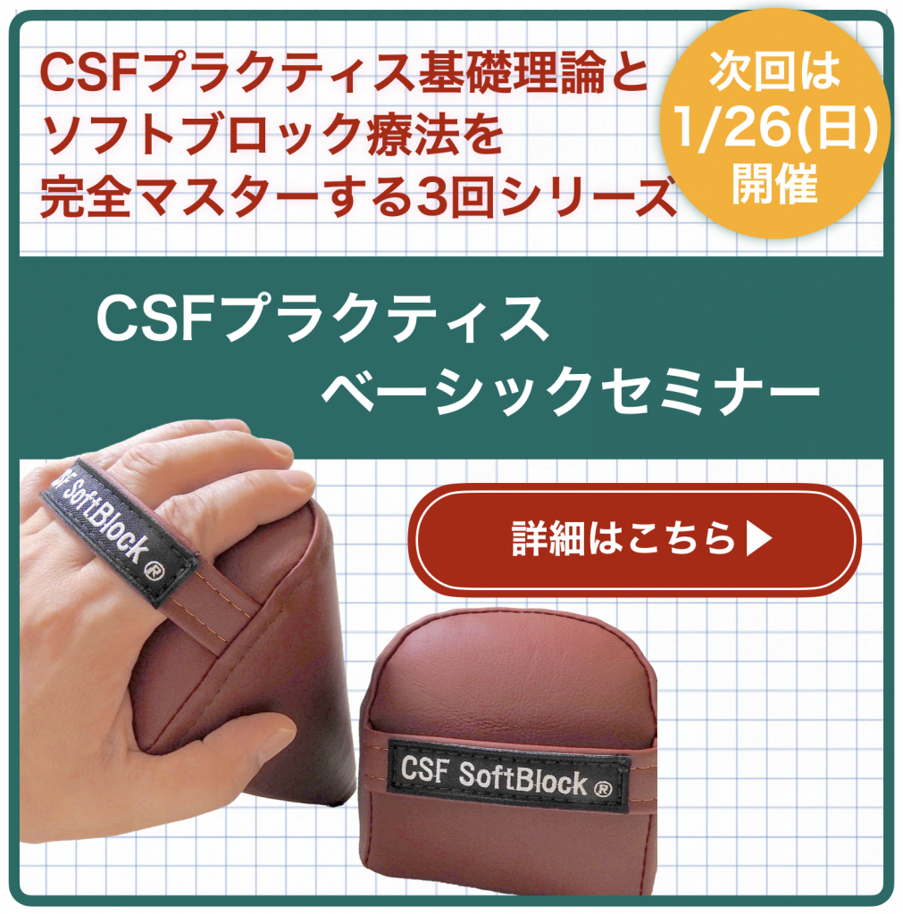 脳脊髄液調整法(CSFプラクティス) ソフトブロックテクニックのパーフェクトクラニオロジー協会